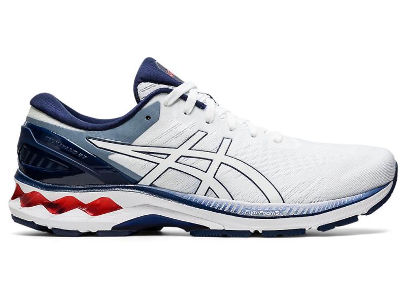 Pánské Běžecké Boty Asics GEL-KAYANO 27 Bílé 56139UVXE